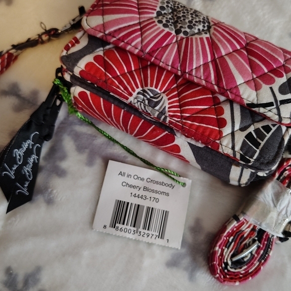 Vera Bradley All In One Crossbody Cherry Blossoms Bag - Picture 2 of 10